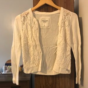 Abercrombie & Fitch Cream Light Cardigan